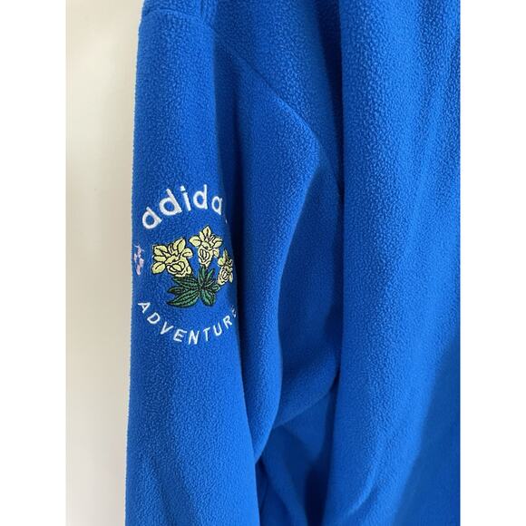 Adidas Vintage Originals Adventure Fleece Half Zip Pullover Sweatshirt In Blue M - Picture 6 of 7